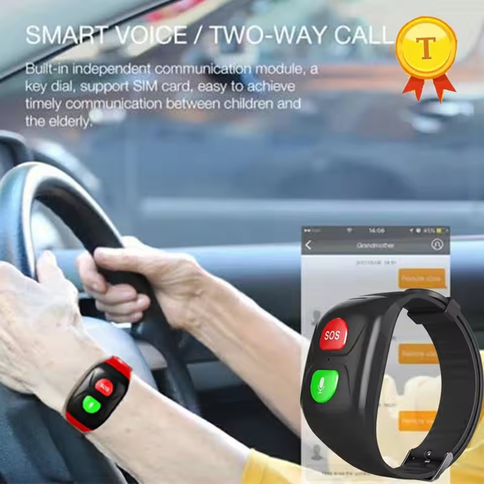 Fall Detection Watch - 4G Ouderen GPS-horloge GPS-tracking Polsbandje Armband